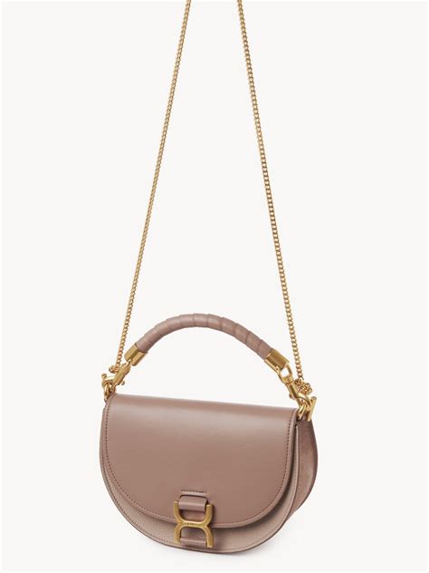 Marcie chain flap bag in leather 